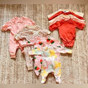 OLD NAVY 11 piece baby girl lot - up to 7 lbs